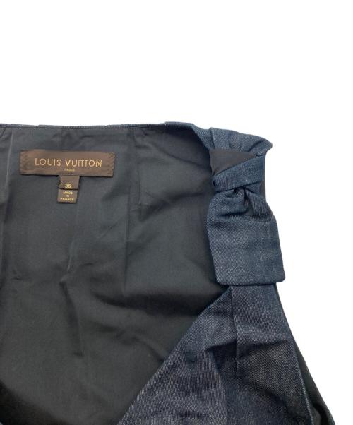 LOUIS VUITTON（ルイ ヴィトン）LOUIS VUITTON (ルイ ヴィトン) ショルダーリボンデニムカシュクールワンピース インディゴ サイズ:38の古着・服飾アイテム
