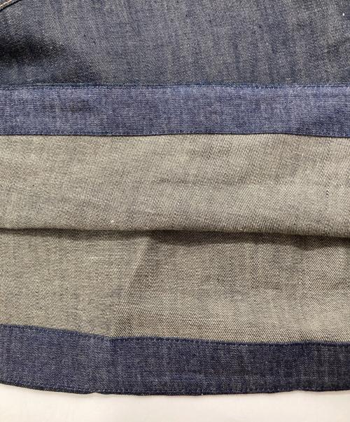 LOUIS VUITTON（ルイ ヴィトン）LOUIS VUITTON (ルイ ヴィトン) ショルダーリボンデニムカシュクールワンピース インディゴ サイズ:38の古着・服飾アイテム