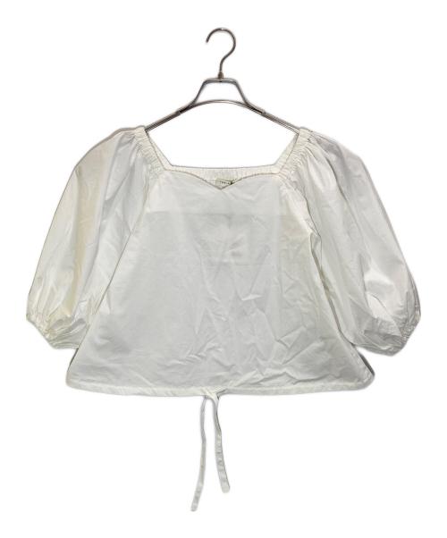 THE IRON（アイロン）THE IRON (アイロン) ソリッドバルーンブラウス ホワイト サイズ:Sの古着・服飾アイテム