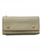 corboコルボ）の古着「レザー長財布」｜アイボリー