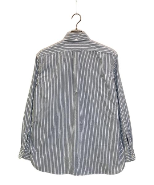 nanamica（ナナミカ）nanamica (ナナミカ) Button Down Stripe Wind Shirt ブルー サイズ:Sの古着・服飾アイテム
