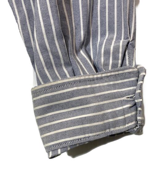 nanamica（ナナミカ）nanamica (ナナミカ) Button Down Stripe Wind Shirt ブルー サイズ:Sの古着・服飾アイテム