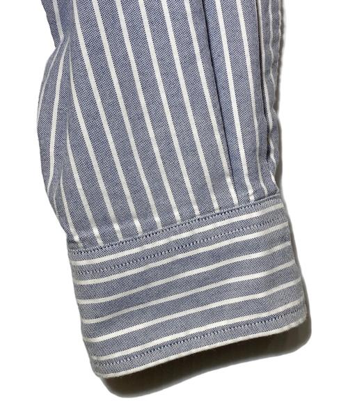 nanamica（ナナミカ）nanamica (ナナミカ) Button Down Stripe Wind Shirt ブルー サイズ:Sの古着・服飾アイテム