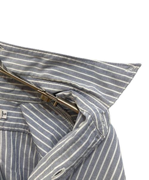 nanamica（ナナミカ）nanamica (ナナミカ) Button Down Stripe Wind Shirt ブルー サイズ:Sの古着・服飾アイテム