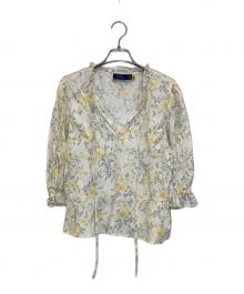 POLO RALPH LAUREN（ポロ・ラルフローレン）の古着「花柄リネンブラウス」｜アイボリー×イエロー