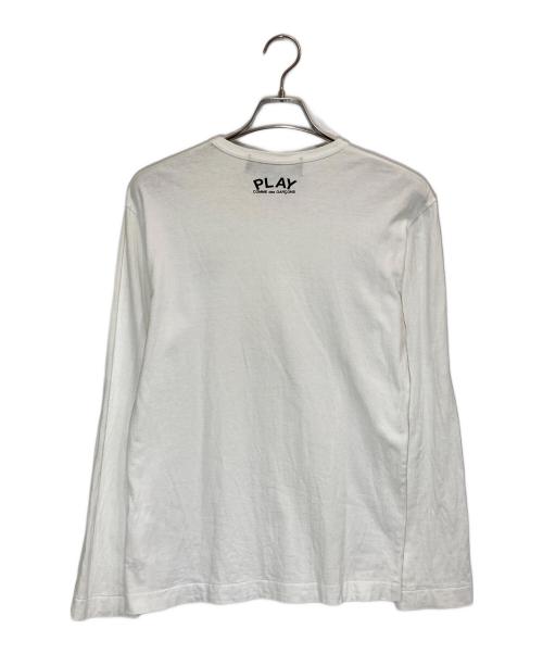 PLAY COMME des GARCONS（プレイコムデギャルソン）PLAY COMME des GARCONS (プレイコムデギャルソン) ロングスリーブカットソー ホワイト サイズ:Mの古着・服飾アイテム