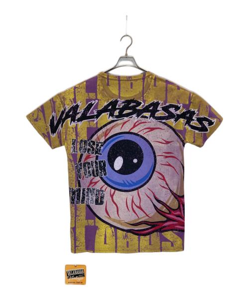 VALABASAS（バラバサス）VALABASAS (バラバサス) ペイントtシャツ パープル×イエロー サイズ:Mの古着・服飾アイテム