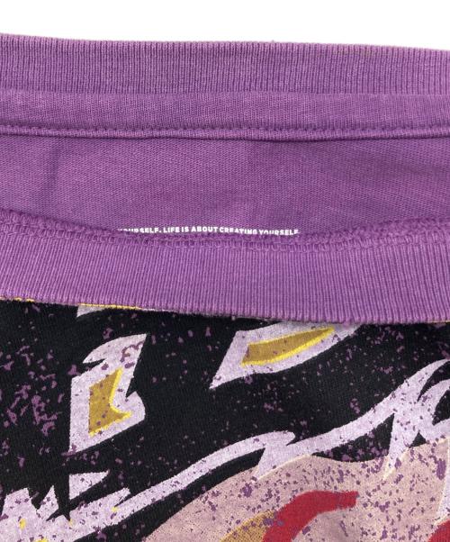 VALABASAS（バラバサス）VALABASAS (バラバサス) ペイントtシャツ パープル×イエロー サイズ:Mの古着・服飾アイテム
