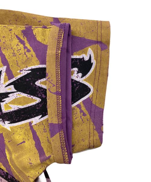 VALABASAS（バラバサス）VALABASAS (バラバサス) ペイントtシャツ パープル×イエロー サイズ:Mの古着・服飾アイテム