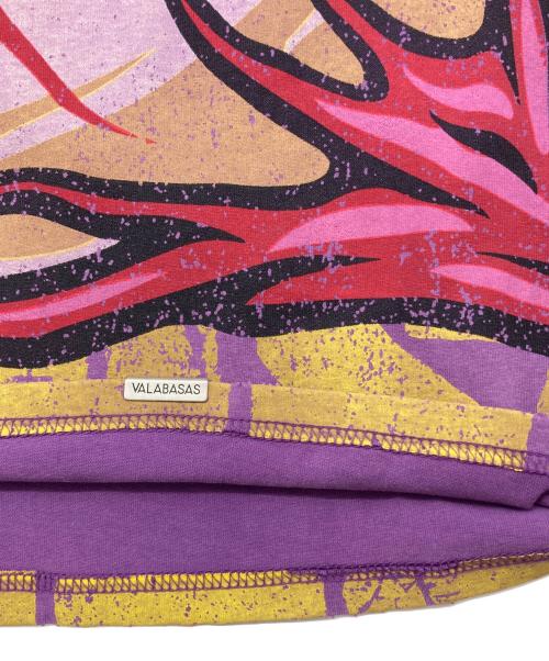 VALABASAS（バラバサス）VALABASAS (バラバサス) ペイントtシャツ パープル×イエロー サイズ:Mの古着・服飾アイテム