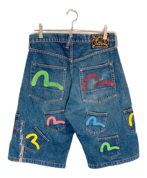 EVISU（エヴィス）EVISU (エヴィス) メニーポケットデニムハーフパンツ インディゴ サイズ:34の古着・服飾アイテム