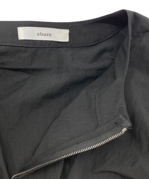 ebure（エブール）EBURE (エブール) イージーコットン ショート丈ギャザージャケット ブラック サイズ:38の古着・服飾アイテム