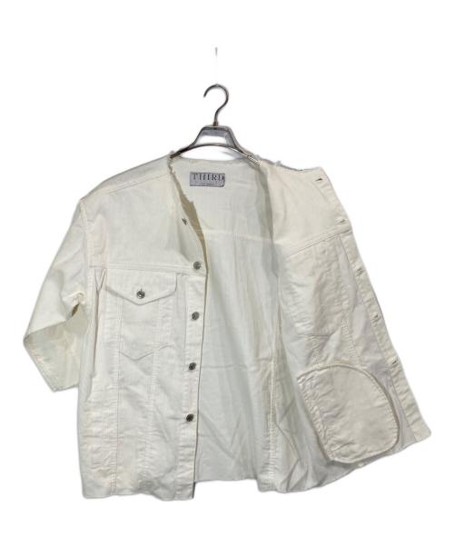 THIRD MAGAZINE（サードマガジン）THIRD MAGAZINE (サードマガジン) コーデュロイノーカラージャケット アイボリー サイズ:SIZE 9の古着・服飾アイテム