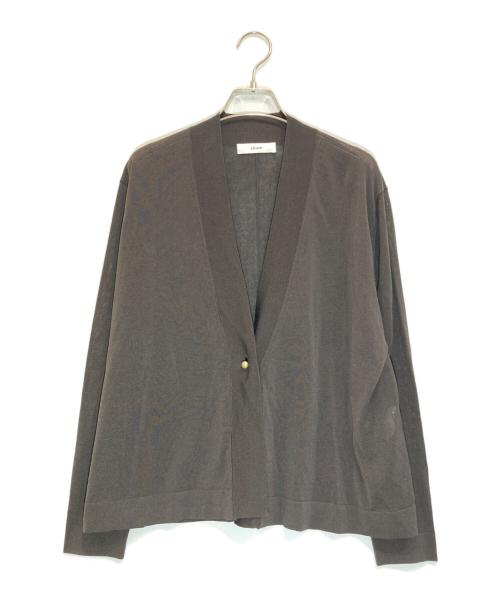 ebure（エブール）EBURE (エブール) シアーコットンアセテート カーディガン ブラウン サイズ:38の古着・服飾アイテム
