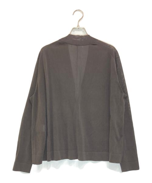 ebure（エブール）EBURE (エブール) シアーコットンアセテート カーディガン ブラウン サイズ:38の古着・服飾アイテム
