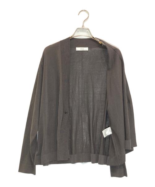 ebure（エブール）EBURE (エブール) シアーコットンアセテート カーディガン ブラウン サイズ:38の古着・服飾アイテム