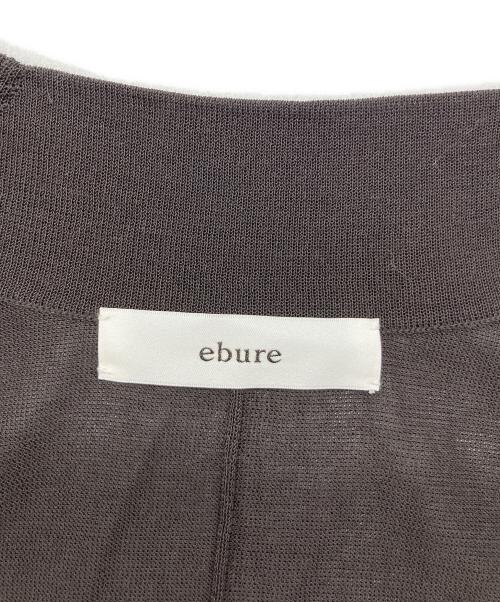 ebure（エブール）EBURE (エブール) シアーコットンアセテート カーディガン ブラウン サイズ:38の古着・服飾アイテム