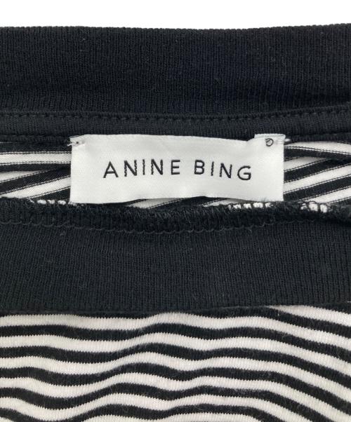 ANINE BING（アニン ビン）ANINE BING (アニン ビン) ボーダーカットソー ホワイト×ブラック サイズ:XSの古着・服飾アイテム