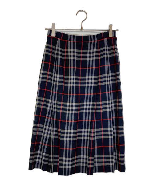 Burberry's（バーバリーズ）Burberry's (バーバリーズ) ノヴァチェックセットアップ ネイビー サイズ:SIZE 7/スカート:9の古着・服飾アイテム