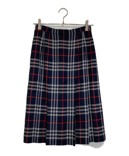 Burberry's（バーバリーズ）Burberry's (バーバリーズ) ノヴァチェックセットアップ ネイビー サイズ:SIZE 7/スカート:9の古着・服飾アイテム