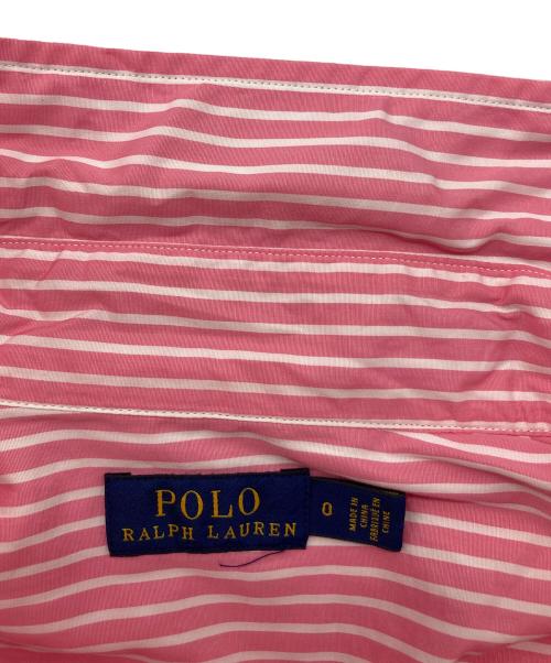 POLO RALPH LAUREN（ポロ・ラルフローレン）POLO RALPH LAUREN (ポロ・ラルフローレン) ストライプシャツワンピース ピンク×ホワイトの古着・服飾アイテム