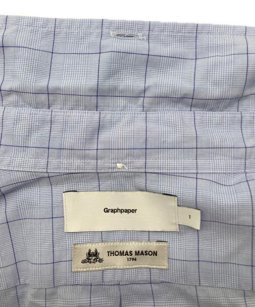Graphpaper（グラフペーパー）Graphpaper (グラフペーパー) Thomas Mason L/S B.D Box Shirt ブルー サイズ:1の古着・服飾アイテム
