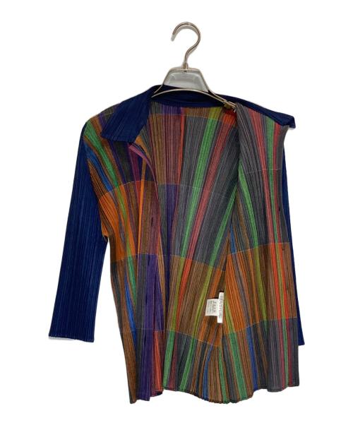 PLEATS PLEASE（プリーツプリーズ）PLEATS PLEASE (プリーツプリーズ) チェックパターンプリーツシャツ マルチカラー サイズ:3の古着・服飾アイテム