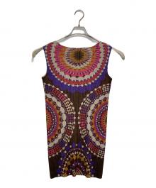 PLEATS PLEASE（プリーツプリーズ）の古着「総柄プリーツワンピース」｜マルチカラー