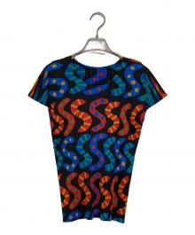 PLEATS PLEASE（プリーツプリーズ）の古着「スネークプリントプリーツカットソー」｜マルチカラー