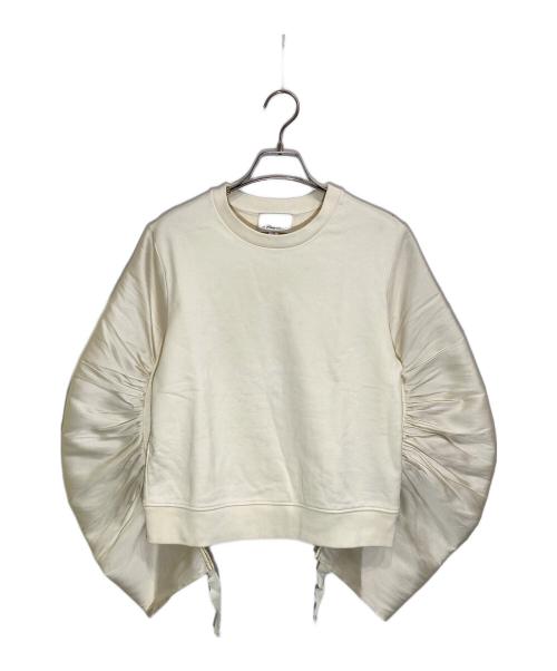 3.1 phillip lim（スリーワンフィリップリム）3.1 phillip lim (スリーワンフィリップリム) 袖切替スウェット ベージュ サイズ:XSの古着・服飾アイテム