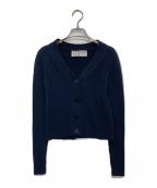 THIRD MAGAZINEサードマガジン）の古着「リブニットカーディガン」｜ネイビー