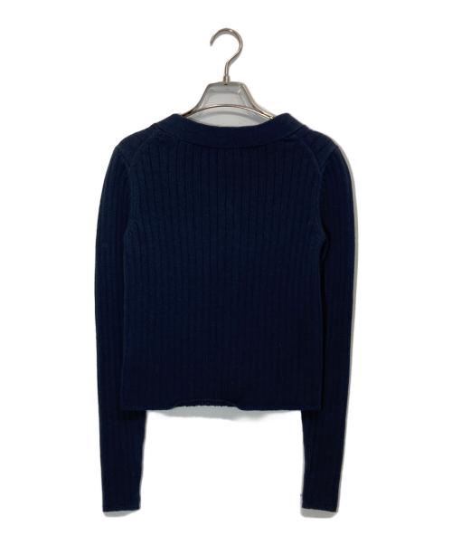 THIRD MAGAZINE（サードマガジン）THIRD MAGAZINE (サードマガジン) リブニットカーディガン ネイビー サイズ:9の古着・服飾アイテム