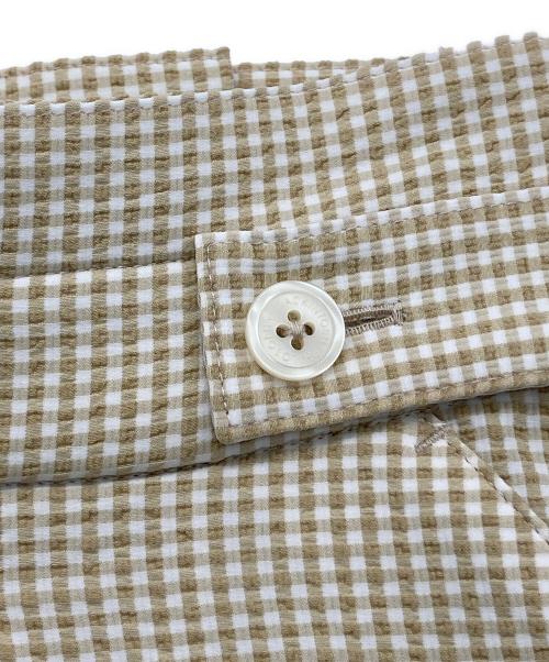 MACKINTOSH PHILOSOPHY（マッキントッシュ フィロソフィー）MACKINTOSH PHILOSOPHY (マッキントッシュ フィロソフィー) シアサッカーフレアスカート ベージュ×ホワイト サイズ:38の古着・服飾アイテム