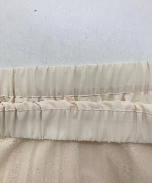 BLUE LABEL CRESTBRIDGE（ブルーレーベルクレストブリッジ）BLUE LABEL CRESTBRIDGE (ブルーレーベルクレストブリッジ) チュールプリーツスカート アイボリー サイズ:38の古着・服飾アイテム