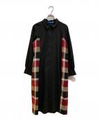 BLUE LABEL CRESTBRIDGEブルーレーベルクレストブリッジ）の古着「ソフトクリアツイルドレス」｜ブラック