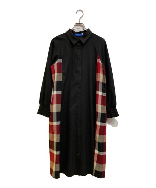 BLUE LABEL CRESTBRIDGE（ブルーレーベルクレストブリッジ）BLUE LABEL CRESTBRIDGE (ブルーレーベルクレストブリッジ) ソフトクリアツイルドレス ブラック サイズ:38の古着・服飾アイテム