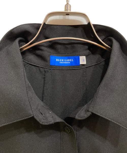 BLUE LABEL CRESTBRIDGE（ブルーレーベルクレストブリッジ）BLUE LABEL CRESTBRIDGE (ブルーレーベルクレストブリッジ) ソフトクリアツイルドレス ブラック サイズ:38の古着・服飾アイテム