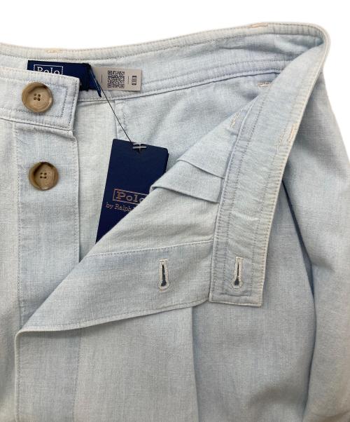 POLO RALPH LAUREN（ポロ・ラルフローレン）POLO RALPH LAUREN (ポロ・ラルフローレン) シャンブレーフロントボタンスカート インディゴ サイズ:6の古着・服飾アイテム