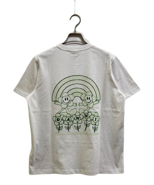 GANNI（ガニー）Ganni (ガニー) プリントTシャツ ホワイト サイズ:Sの古着・服飾アイテム