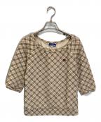 BURBERRY BLUE LABELバーバリーロンドンブルーレーベル）の古着「ノヴァチェックカットソー」｜ベージュ