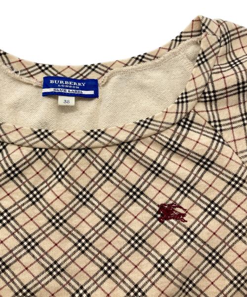 BURBERRY BLUE LABEL（バーバリーロンドンブルーレーベル）BURBERRY BLUE LABEL (バーバリーロンドンブルーレーベル) ノヴァチェックカットソー ベージュ サイズ:38の古着・服飾アイテム