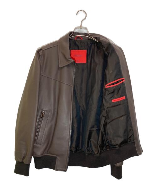 ISAIA（イザイア）ISAIA (イザイア) FLIGHT JACKET ブラウン サイズ:46の古着・服飾アイテム