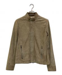 RING JACKET Napoli（リングジャケット ナポリ）の古着「SHEEP SUEDE RIDERS JACKET」｜ベージュ