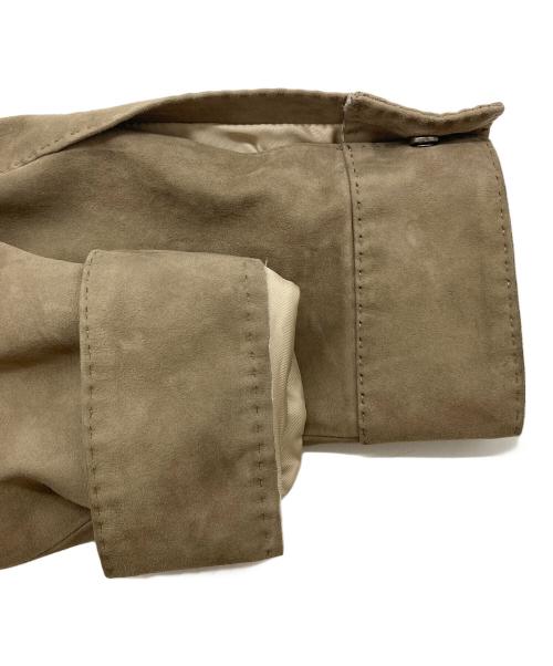 RING JACKET Napoli（リングジャケット ナポリ）RING JACKET Napoli (リングジャケット ナポリ) SHEEP SUEDE RIDERS JACKET ベージュ サイズ:2の古着・服飾アイテム