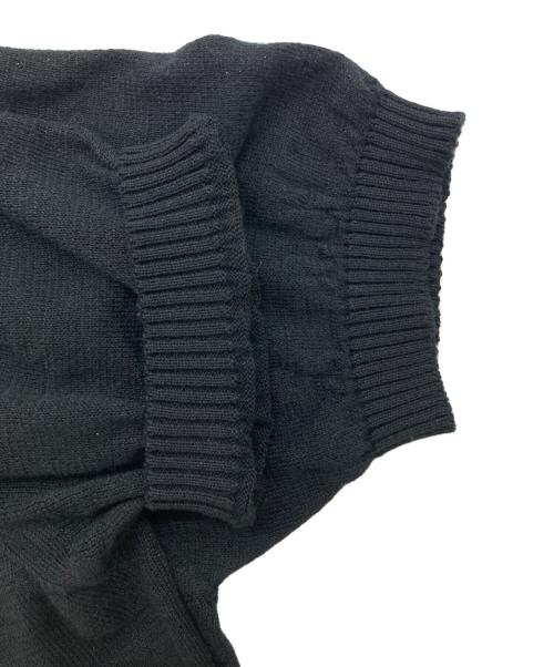 RING JACKET（リングジャケット）RING JACKET (リングジャケット) リネン半袖ニット ブラック サイズ:2の古着・服飾アイテム