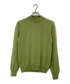 GRAN SASSOグランサッソ）の古着「12ゲージウールソリッドモックネックニット」｜グリーン