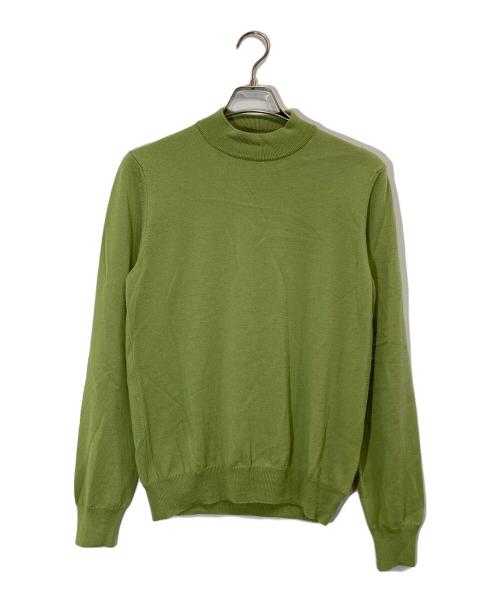 GRAN SASSO（グランサッソ）GRAN SASSO (グランサッソ) 12ゲージウールソリッドモックネックニット グリーン サイズ:46の古着・服飾アイテム