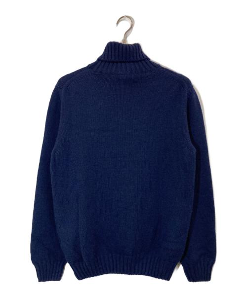 RING JACKET（リングジャケット）RING JACKET (リングジャケット) カシミヤタートルネックニット ネイビー サイズ:48の古着・服飾アイテム