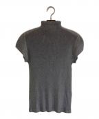 PLEATS PLEASEプリーツプリーズ）の古着「プリーツハイネックカットソー」｜グレー