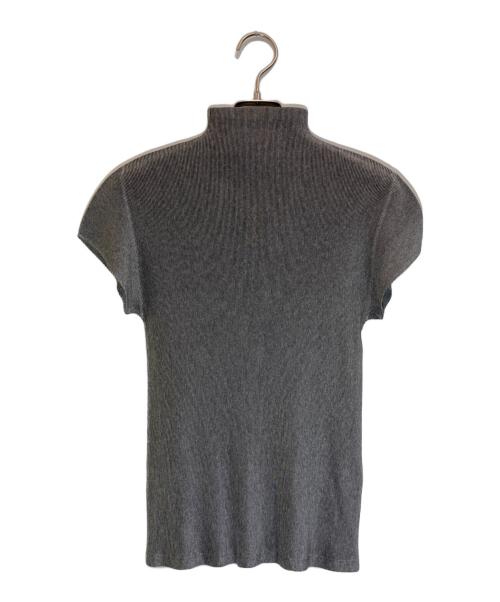 PLEATS PLEASE（プリーツプリーズ）PLEATS PLEASE (プリーツプリーズ) プリーツハイネックカットソー グレー サイズ:3の古着・服飾アイテム